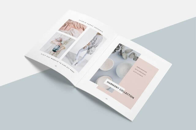 Mẫu thiết kế Brochure đẹp Magnolia Book phong cách tối giản, thanh lịch