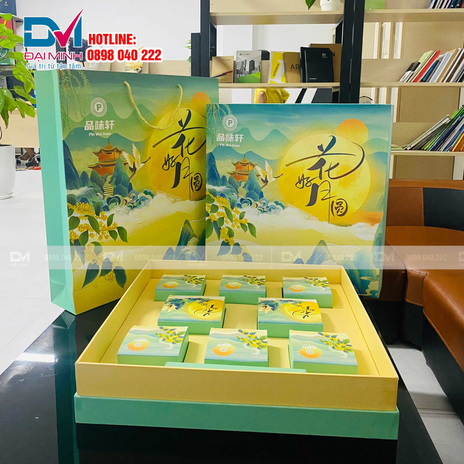 Hộp bánh Trung thu Kh Đài Loan - Sản xuất In Đại Minh