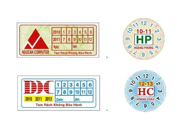In tem bảo hành, tem vỡ giá rẻ, chất lượng – In Đại Minh