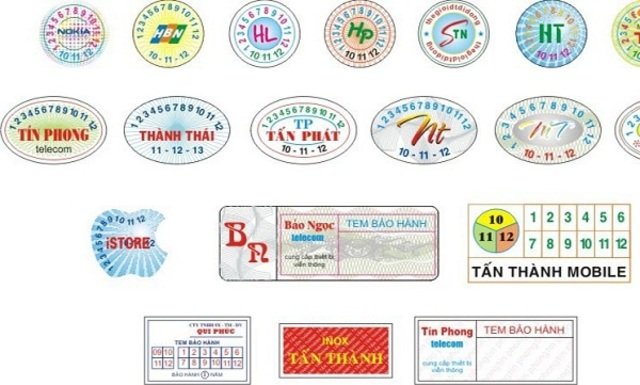 In tem bảo hành, tem vỡ giá rẻ, chất lượng – In Đại Minh