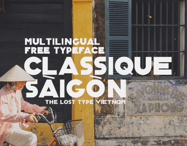 Font chữ nổi Classique Sài Gòn Typeface dùng để thiết kế bảng hiệu quảng cáo