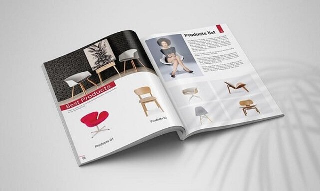 Hình ảnh minh họa trong thiết kế catalog nội thất