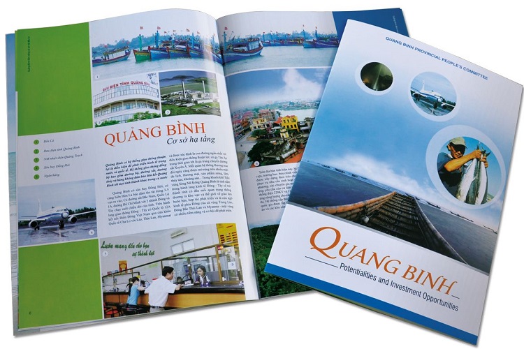 Mẫu catalogue in cho du lịch Quảng Bình