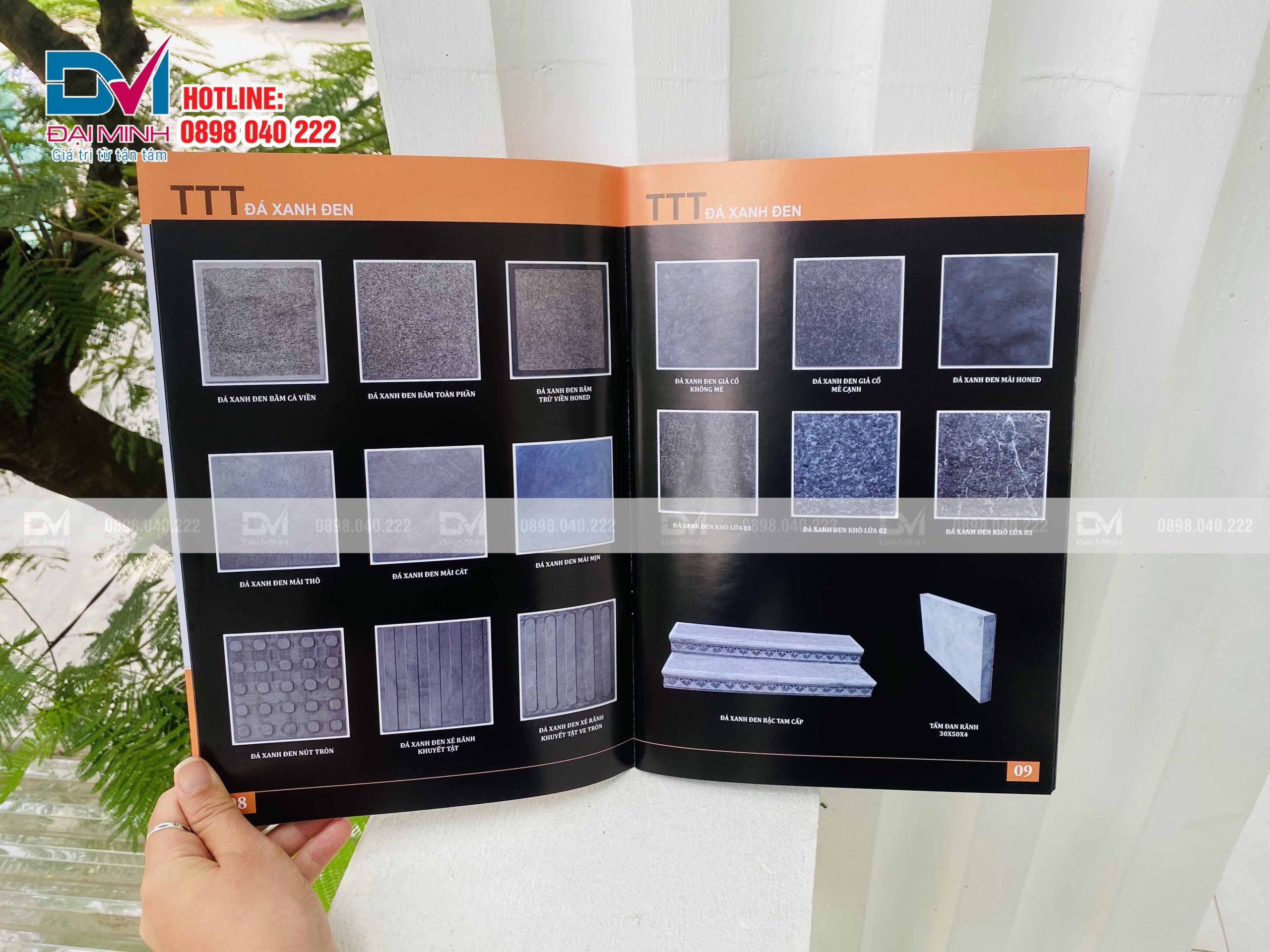 Mẫu in Catalogue giới thiệu các sản phẩm đá TTT khỏ giấy A4, 52 trang