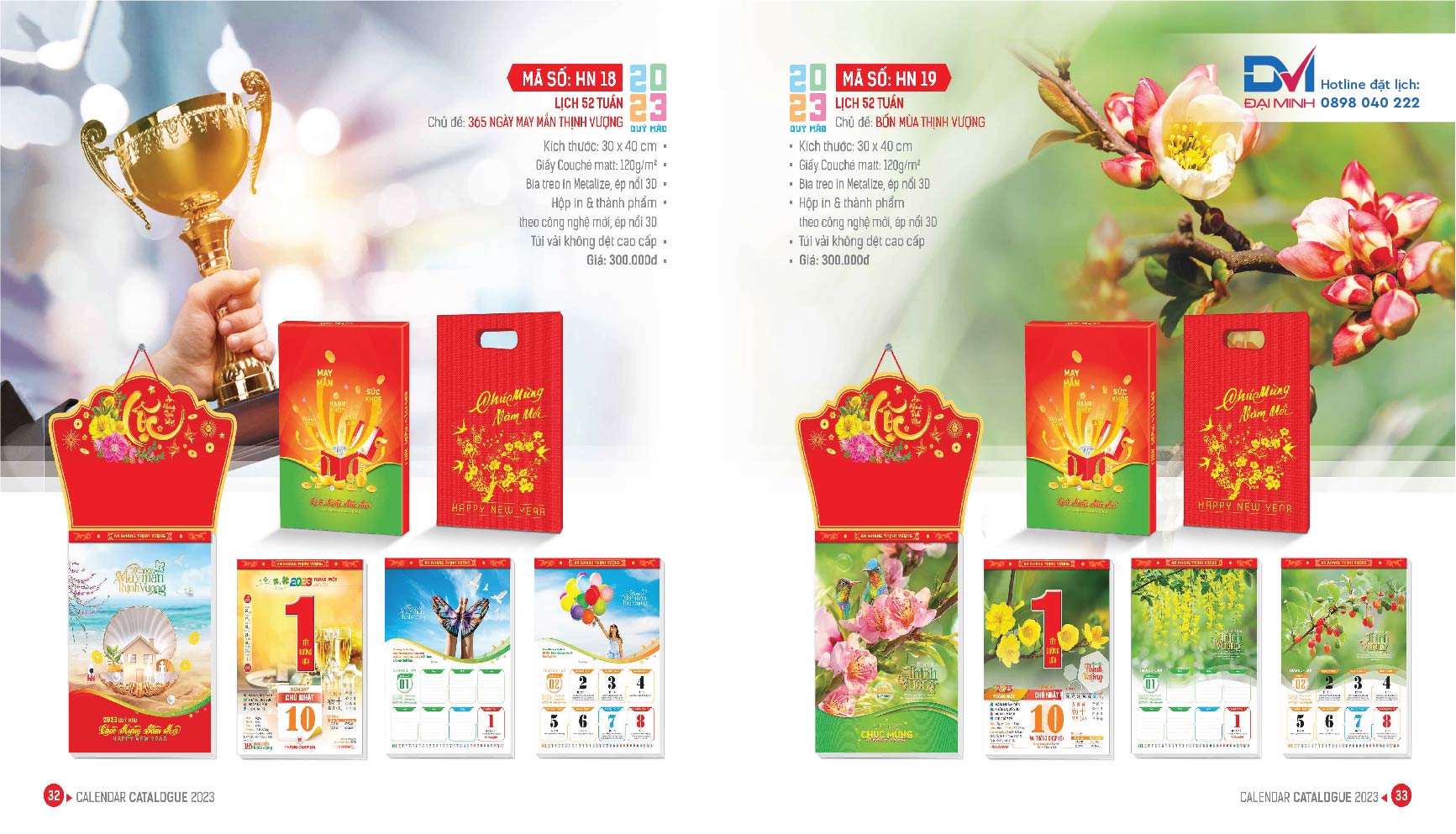 Lịch 52 tuần 2023 - HN 18, 19 - 365 ngày măy mắn thịnh vượng
