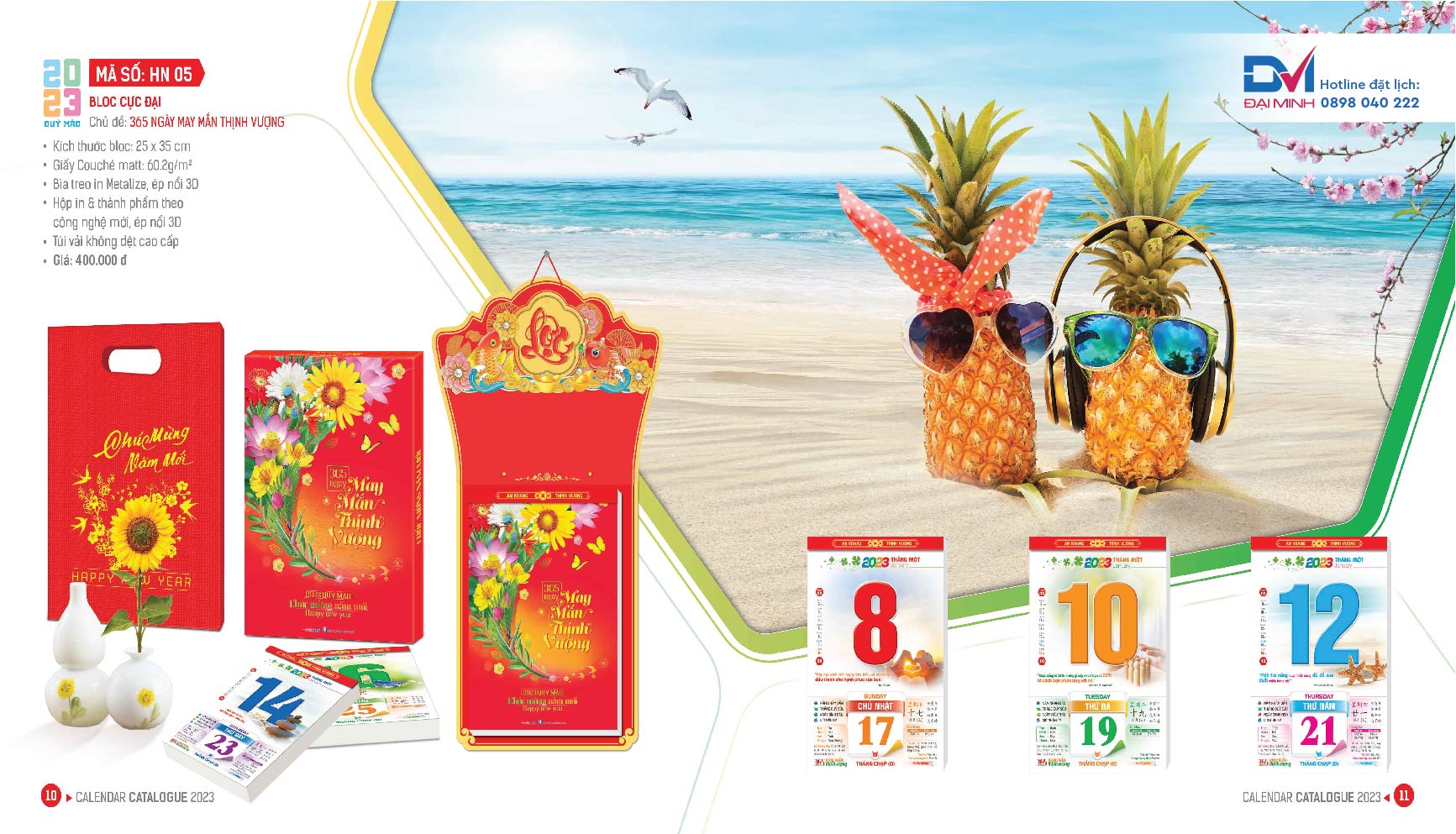 Lịch bloc cực đại 2023 - HN - 365 ngày may mắn thịnh vượng