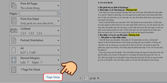 Cách in 2 mặt trên word với máy in có hỗ trợ 2 mặt