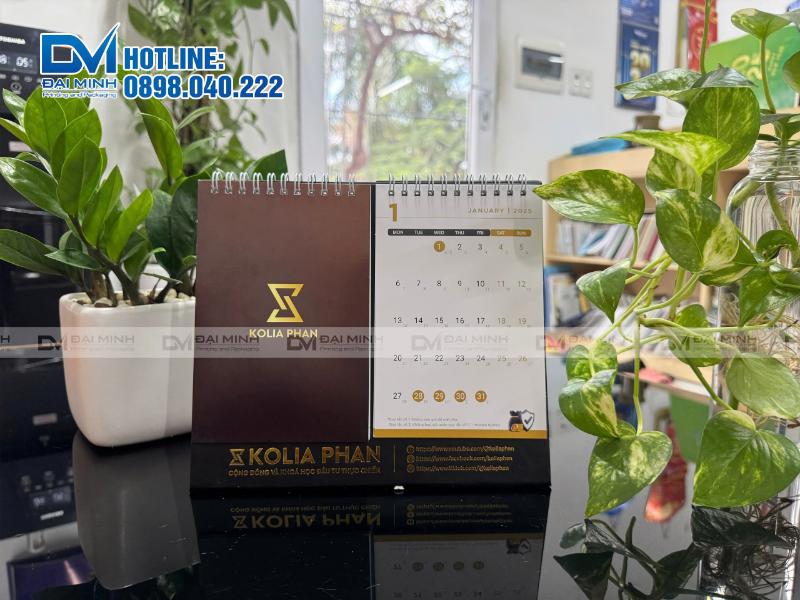 Lịch để bàn cho doanh nghiệp kolia phan - Đại Minh sản xuất