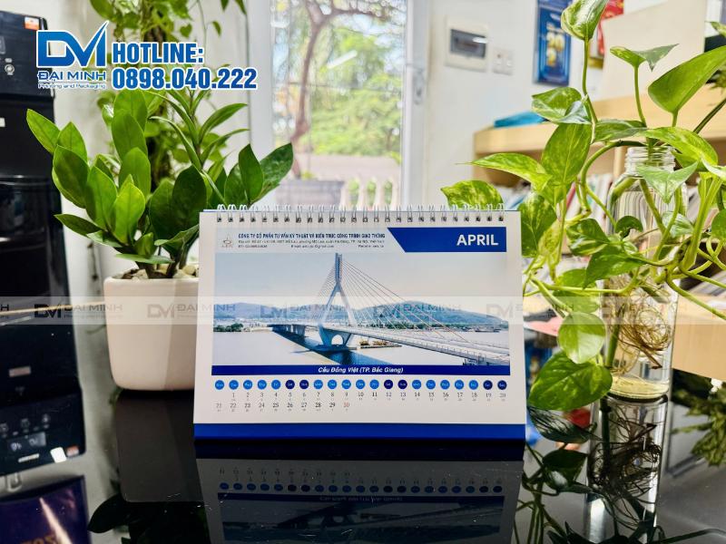 Lịch để bàn cho công ty APRIL