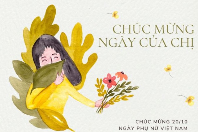 Thiệp chúc mừng 20/10 tặng chị/em gái