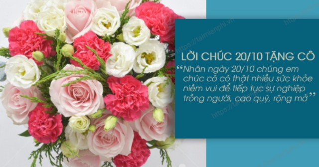 Thiệp chúc mừng 20/10 tặng cô giáo