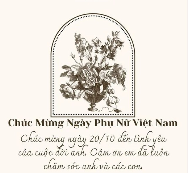 Thiệp chúc mừng 20/10 tặng vợ