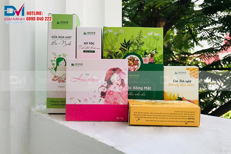 In hộp mỹ phẩm - Bộ hộp Mộc Việt - Howe