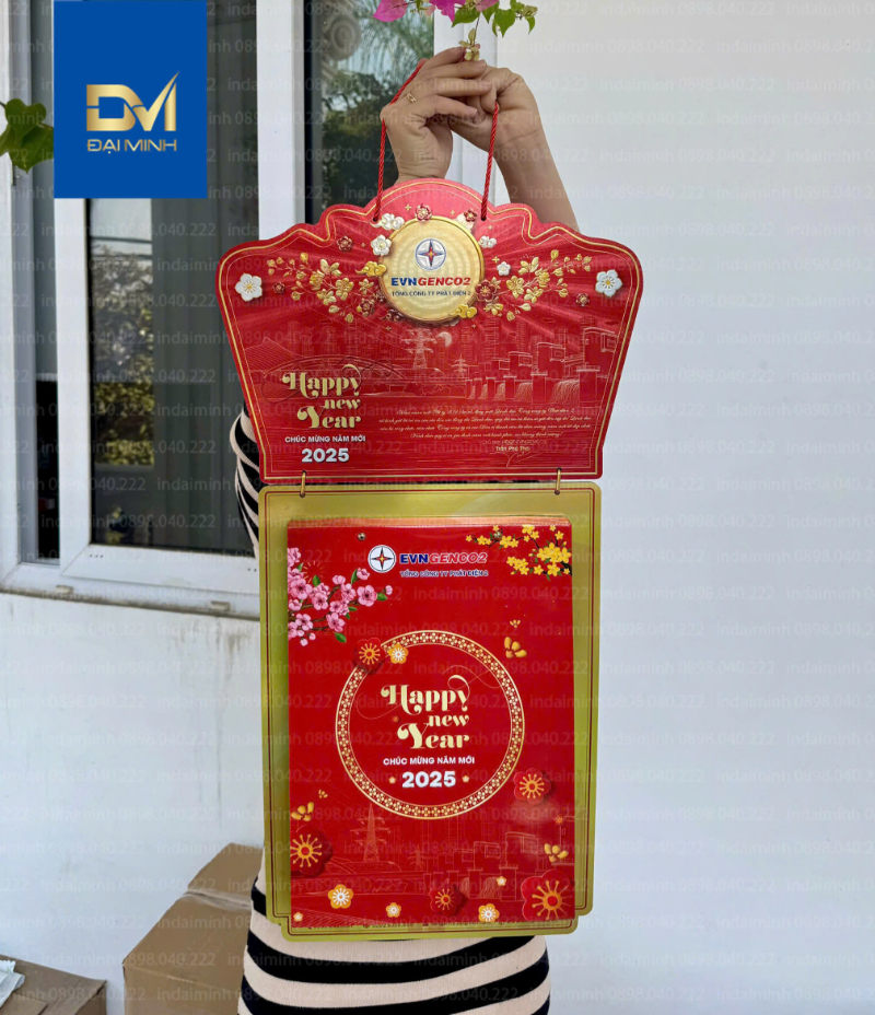 Lịch bloc EVN GENCO2 - Do In Đại Minh thiết kế