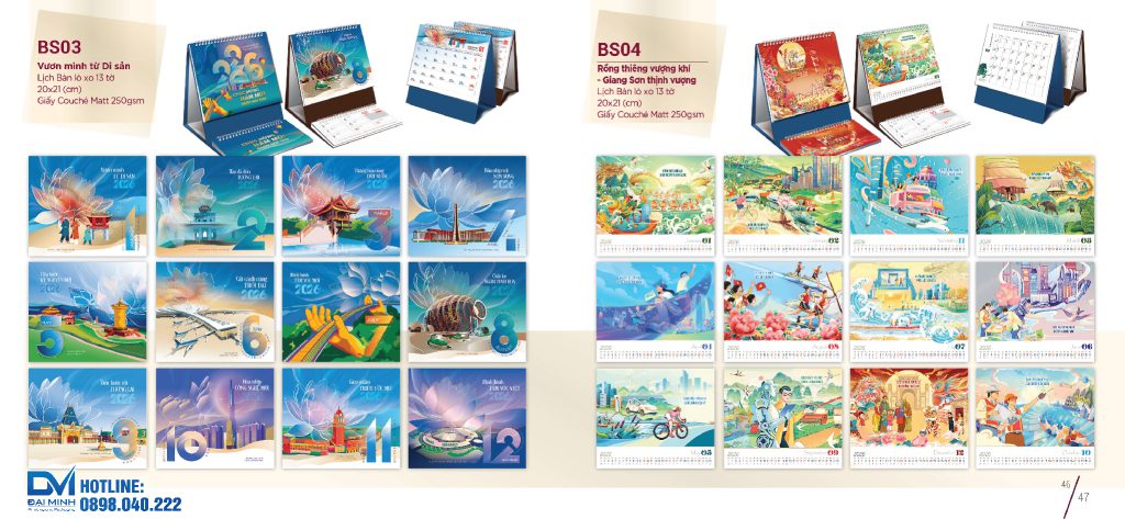 Lịch để bàn phôi sẵn 2026 - BS03 - Vươn mình từ di sản