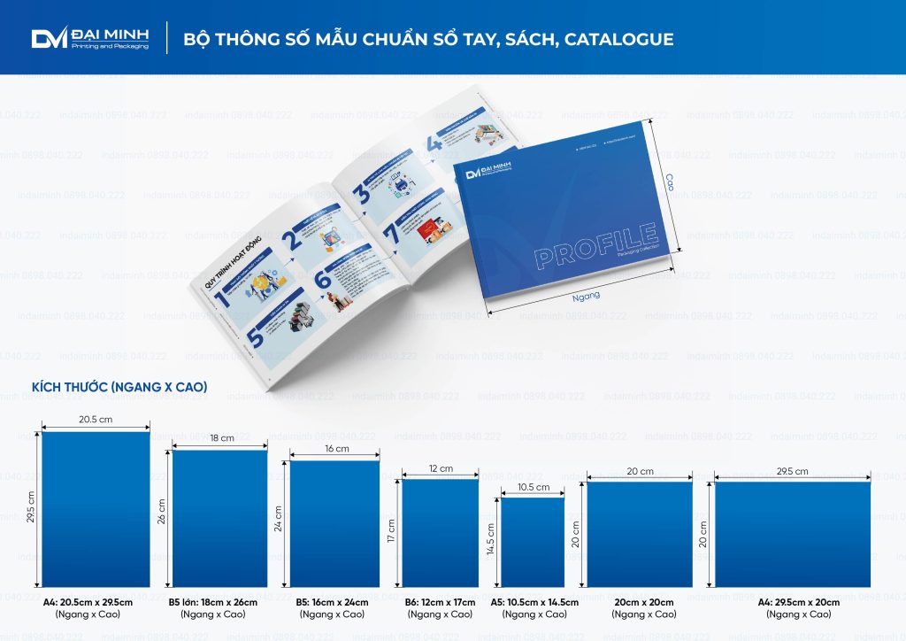 Kích thước Sổ tay