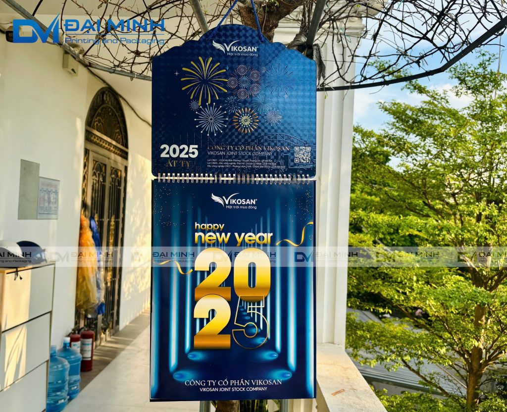 Lịch treo tường Vikosan 2025 - In Đại Minh thiết kế và sản xuất