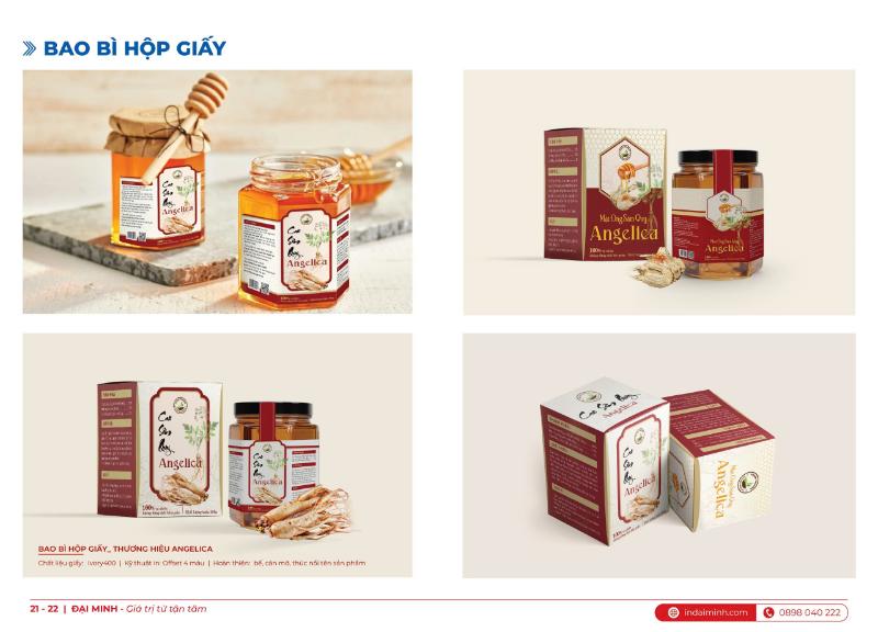 In bao bì hộp giấy thương hiệu ANGELICA