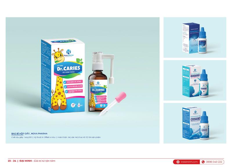 In hộp gấy Nova pharma