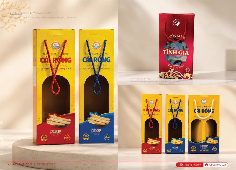 In hộp sóng nước nắm cái rồng
