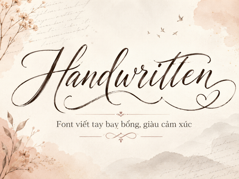 Handwritten – Font viết tay bay bổng, giàu cảm xúc