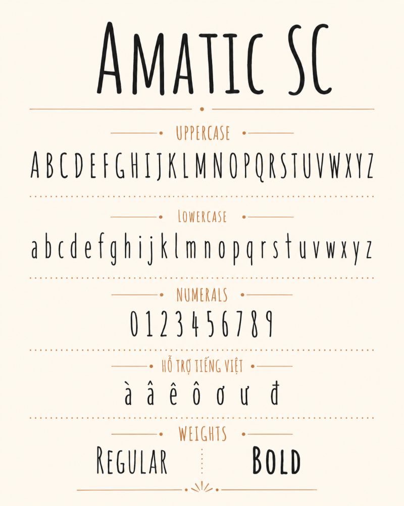 Font chữ Amatic SC