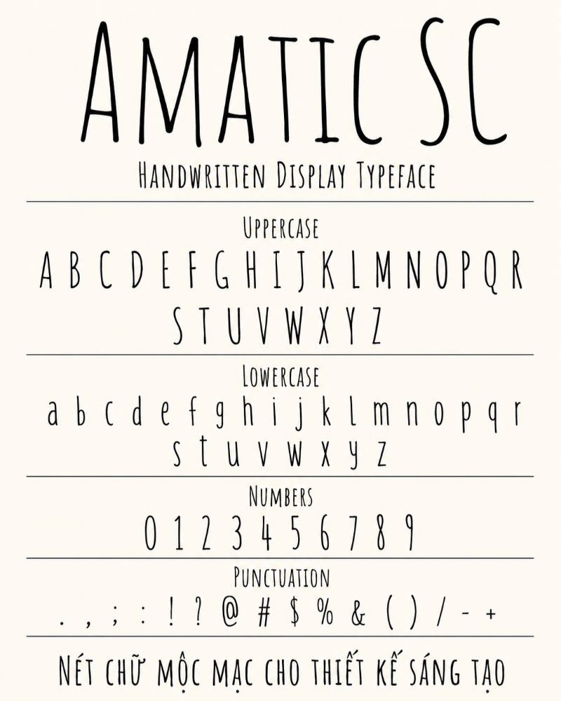 Font chữ Amatic SC