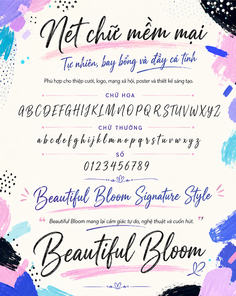 Font chữ Beautiful Bloom