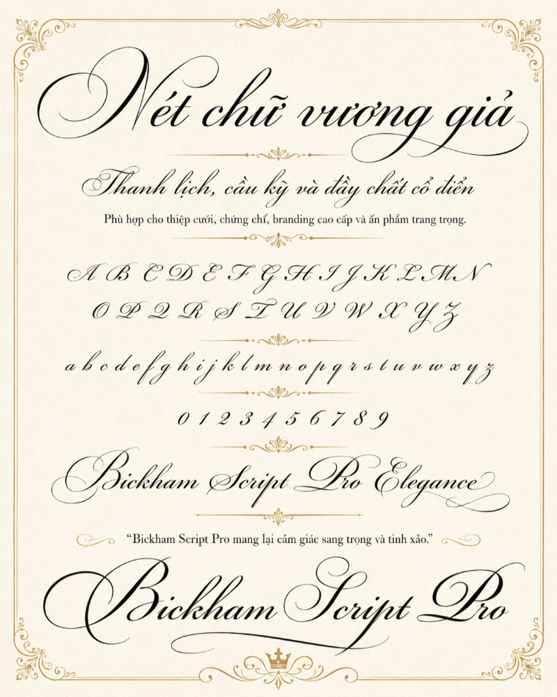 Font chữ Bickham Script Pro