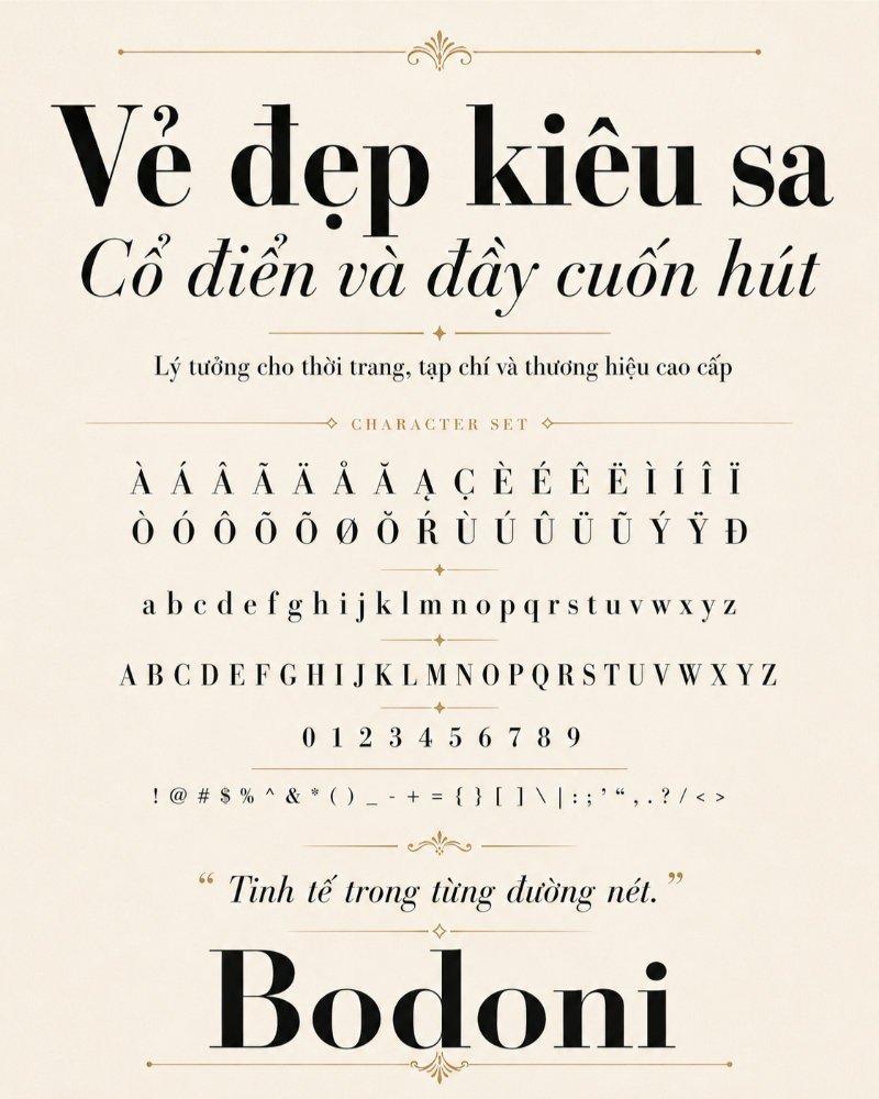 Font chữ Bodoni