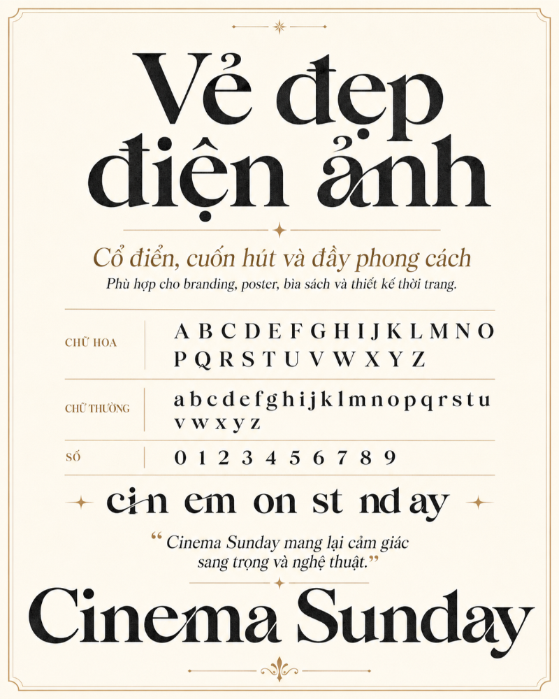 Font chữ Cinema Sunday