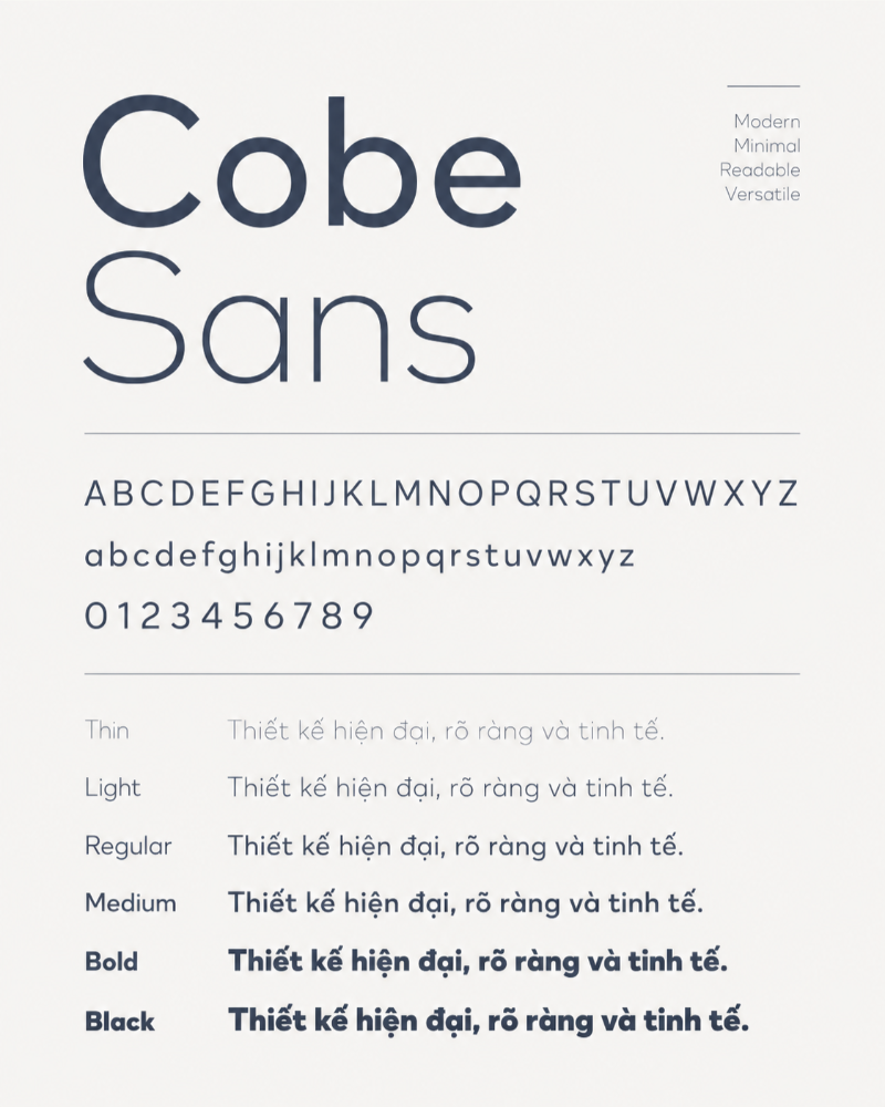Font chữ Cobe Sans