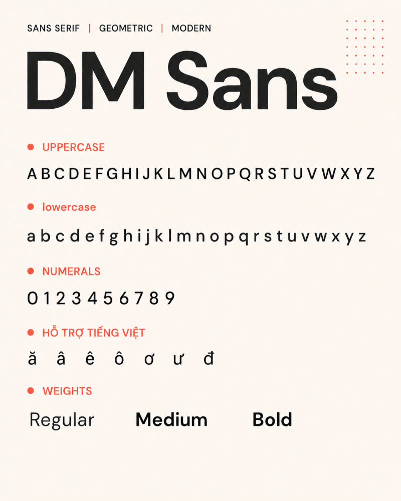 Font chữ DM Sans