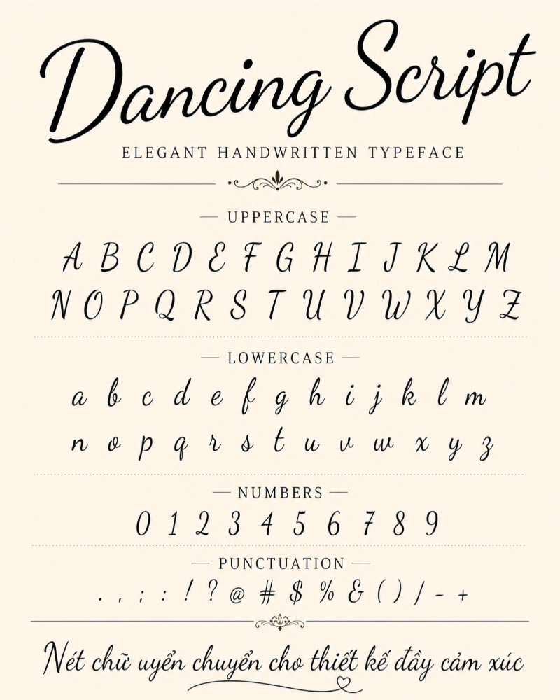 Font chữ Dancing Script