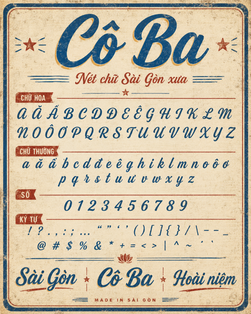 Font Cô Ba