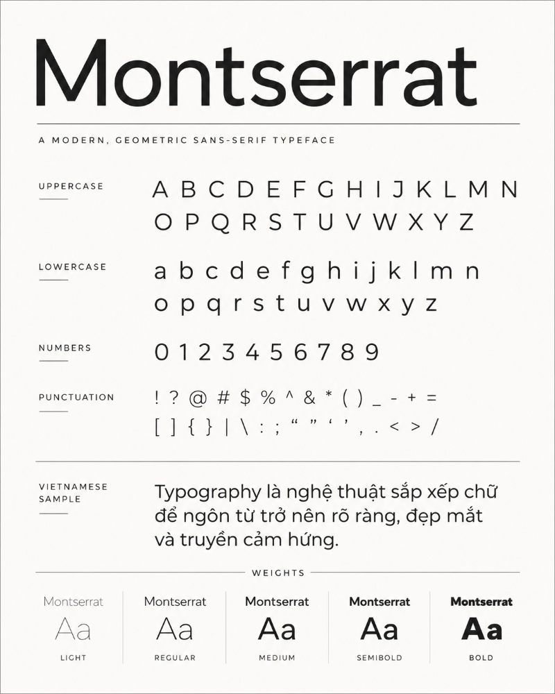 Font Montserrat việt hóa