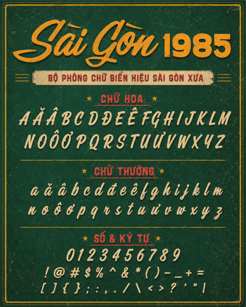 Font Sài Gòn 1985