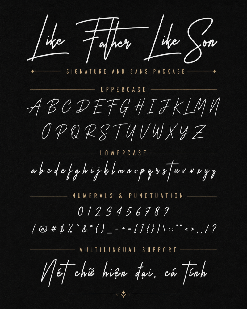 Font Like Father Like Son Typeface