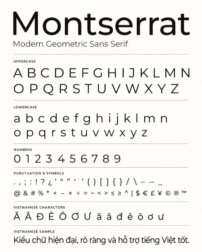 Font chữ Montserrat