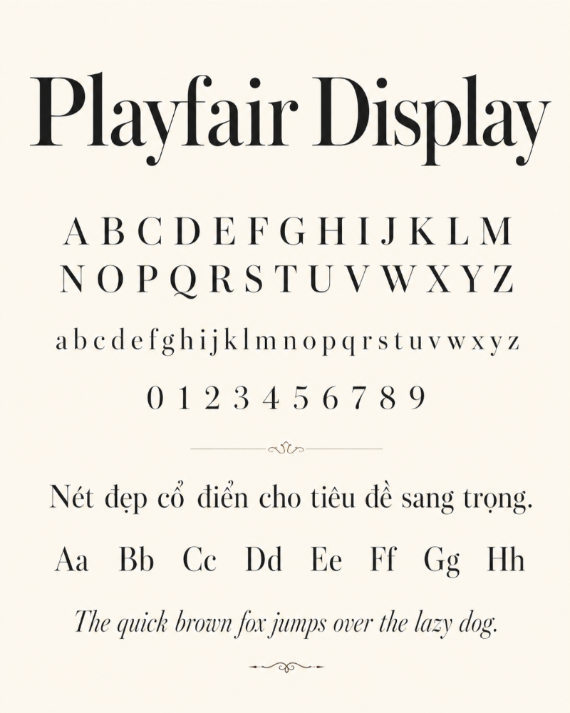 Font chữ Playfair Display