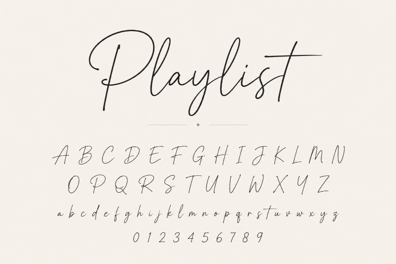 Font chữ Playlist