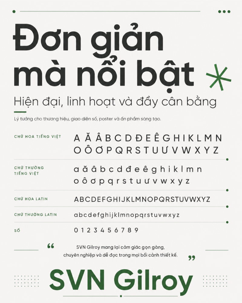 Font chữ SVN Gilroy