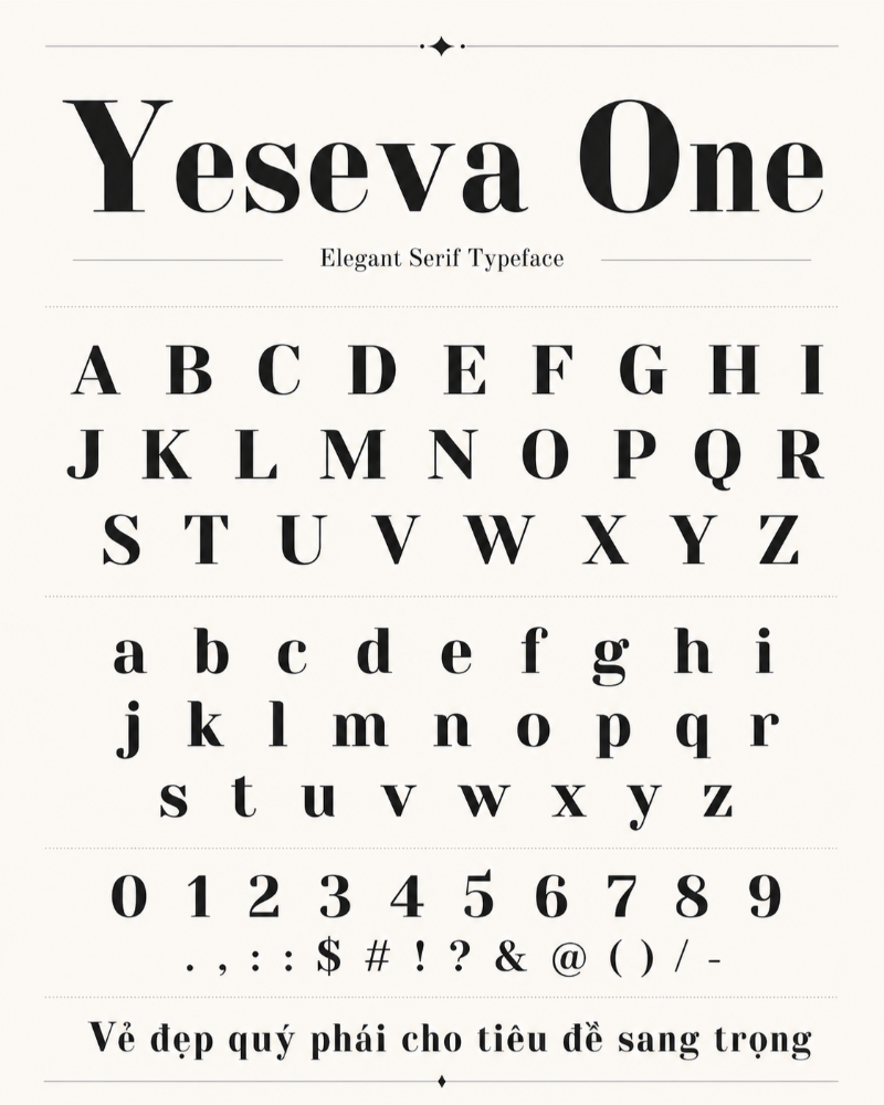 Font chữ Yeseva One