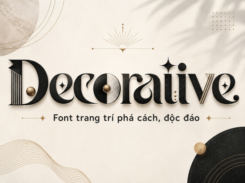 Decorative – Font trang trí phá cách, độc đáo