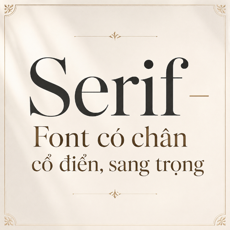 Serif – Font có chân cổ điển, sang trọng