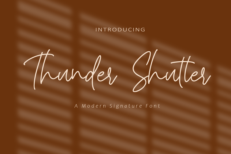 Font Thunder Shutter