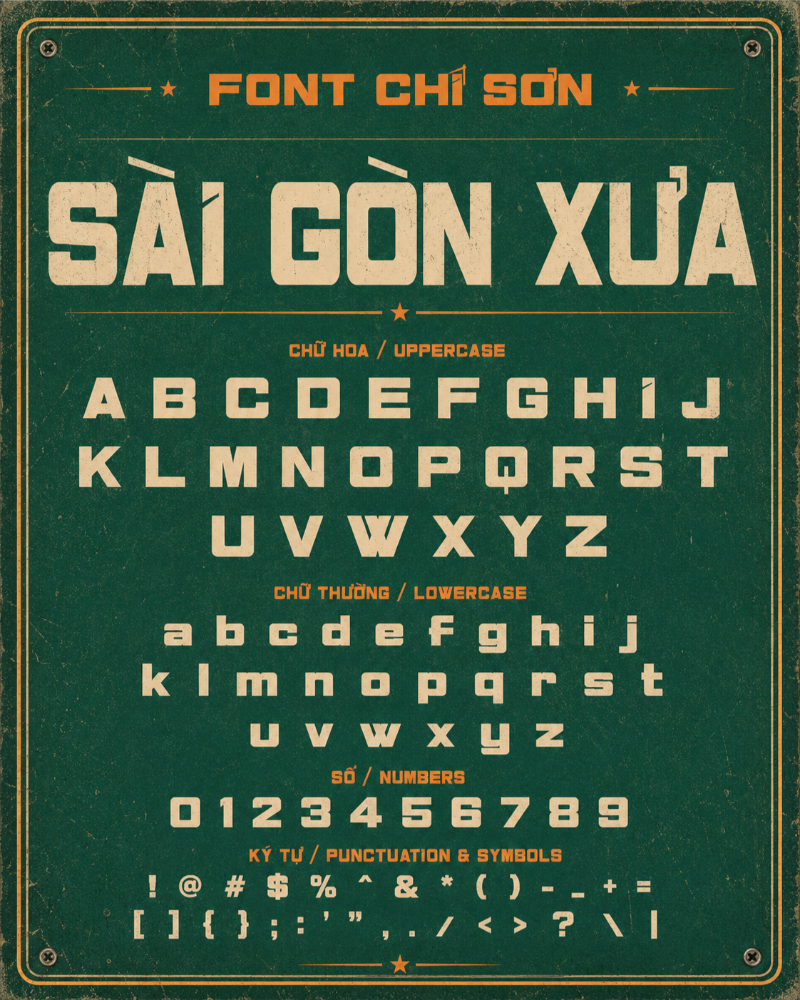Font chữ Chí Sơn
