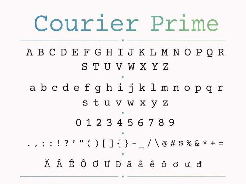 Font chữ Courier Prime