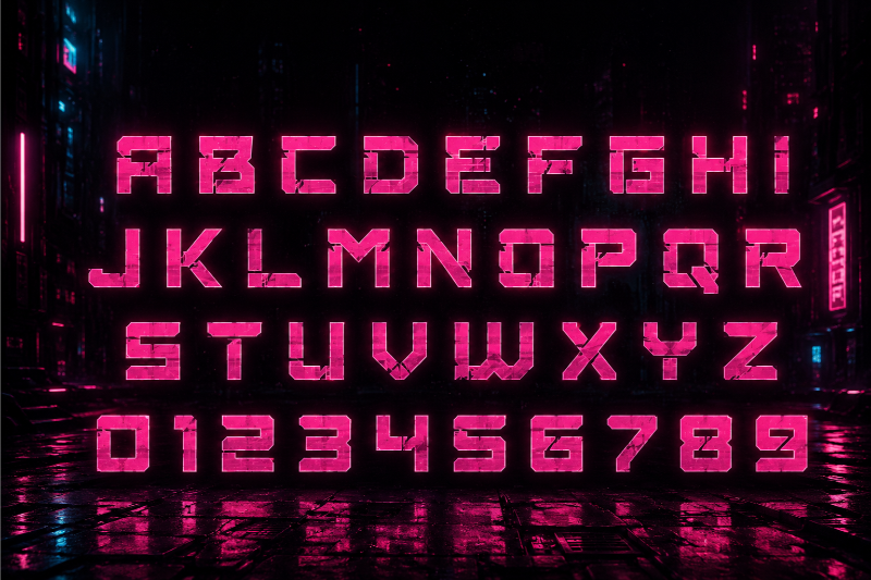 Font chữ Cyberpunk Blocks