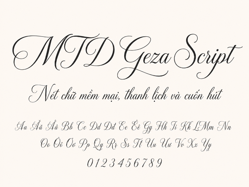 Font MTD Geza Script